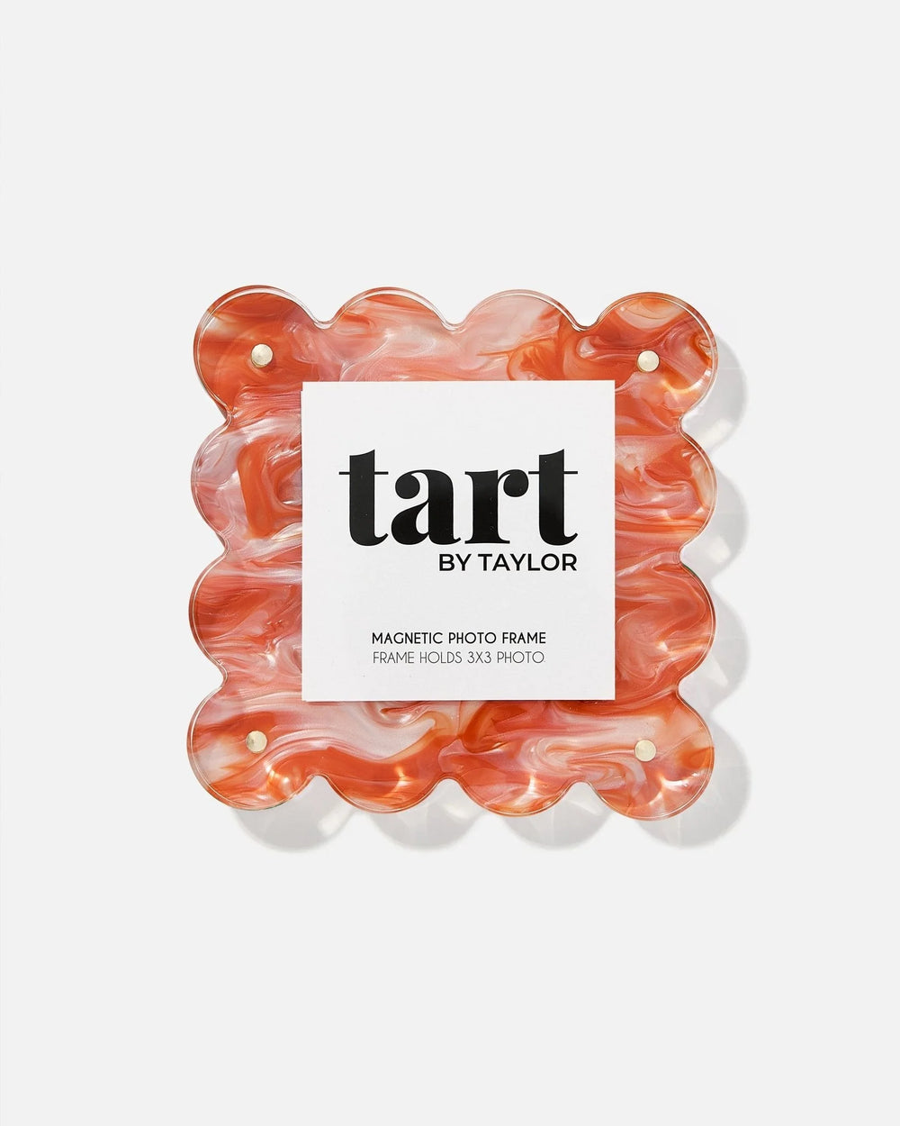 Orange Marbled Mini Acrylic Picture Frame
