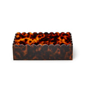 Tortoise Print Scalloped Edge Acrylic Guest Napkin Holder thumbnail 3