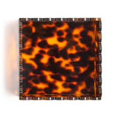 Tortoise Print Scalloped Acrylic Cocktail Napkin Holder thumbnail 3