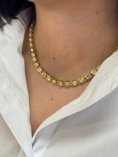 Gold Plated Small Crystal Chain Necklace thumbnail 2